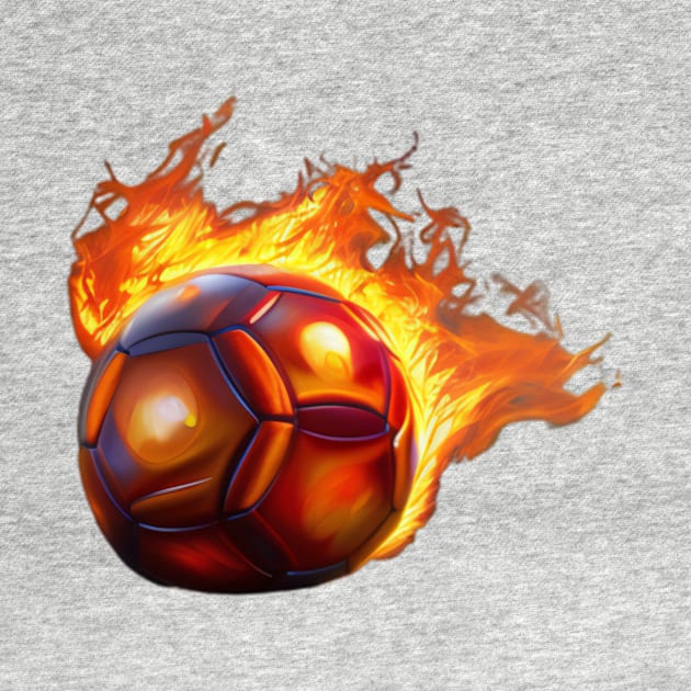 Burning Soccer Ball by Shadowbyte91